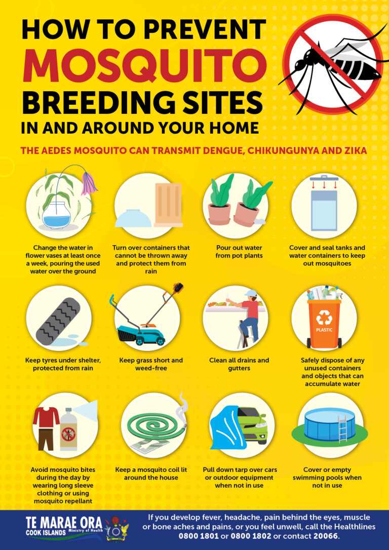 How to prevent mosquito breeding sites – Te Marae Ora Cook Islands ...